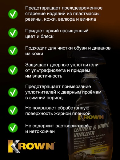 Средство для ухода за кожей, пластиком и винилом, аэрозоль (650 мл)